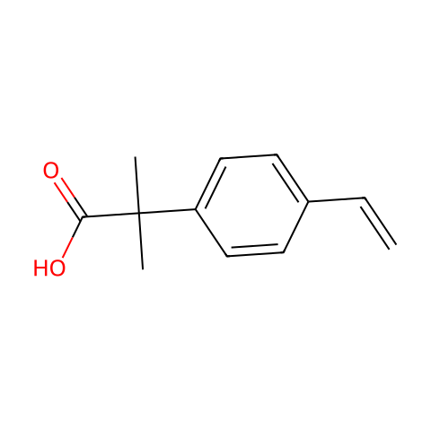 2-methyl-2-(4-vinylphenyl)propanoic acid结构图