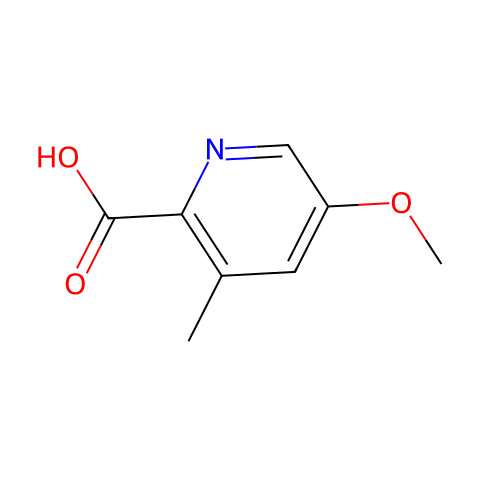 5-Methoxy-3-methylpicolinic acid结构图