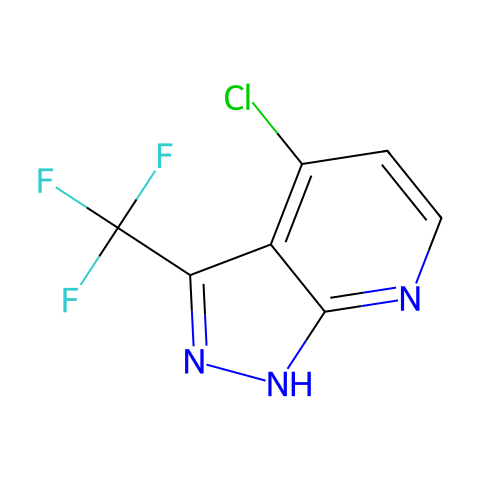 4-chloro-3-(trifluoromethyl)-1H-pyrazolo[3,4-b]pyridine结构图