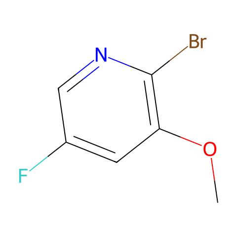 2-bromo-5-fluoro-3-methoxypyridine结构图