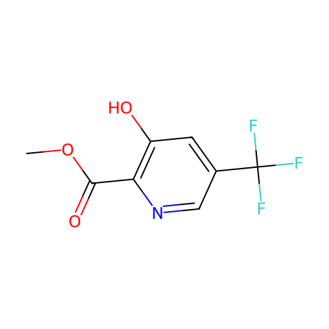 Methyl 3-hydroxy-5-(trifluoromethyl)picolinate结构图