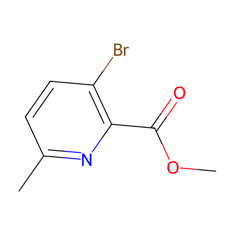METHYL 3-BROMO-6-METHYLPICOLINATE 分子结构图