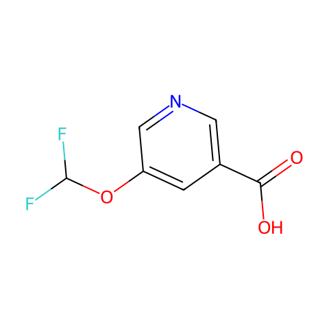 5-(Difluoromethoxy)nicotinic acid结构图