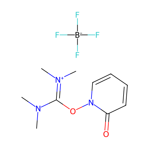 O-(2-氧代-1(2H)吡啶基)-N,N,N′,N′-四甲基脲四氟硼酸盐结构图