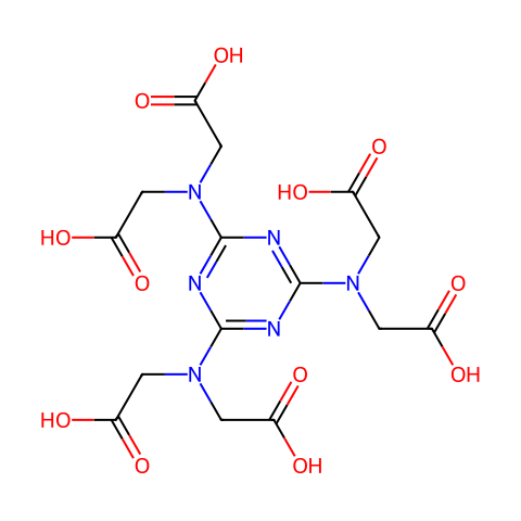 2，2'，2''，2'''，2''''，2'''''-((1，3，5-三嗪-2，4，6-三基)三(氮杂三基))六乙酸结构图