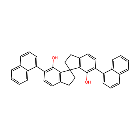 (S)-6,6'-双(1-萘基)螺环二酚结构图