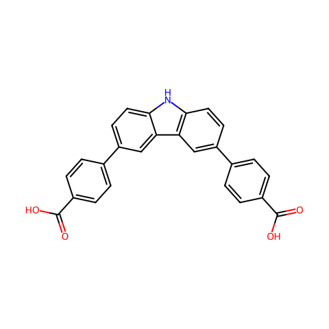 4，4'-(9H-咔唑-3，6-二基)二苯甲酸结构图