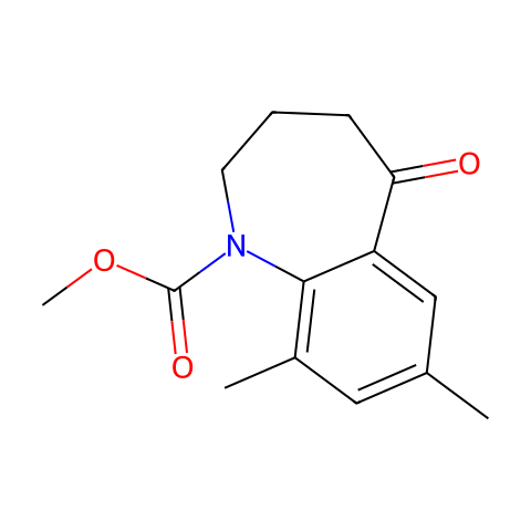 1H-1-Benzazepine-1-carboxylic acid, 2,3,4,5-tetrahydro-7,9-dimethyl-5-oxo-, methyl ester结构图