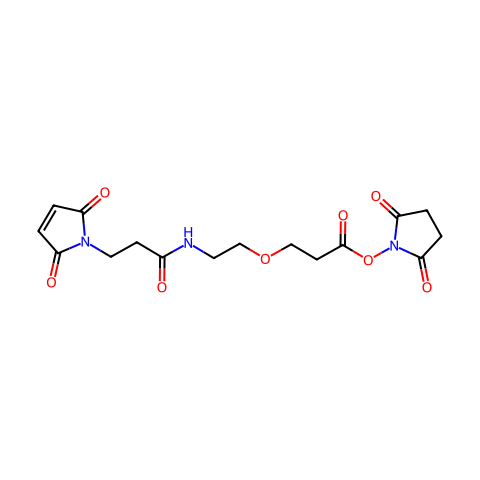 Mal-amido-PEG1-C2-NHS 酯结构图