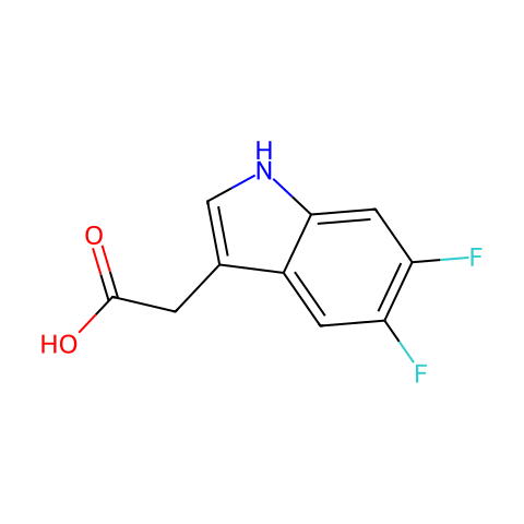 2-(5,6-Difluoro-1H-indol-3-yl)acetic acid结构图