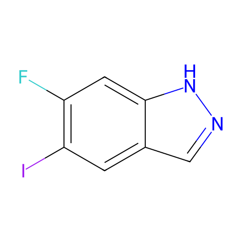 6-Fluoro-5-iodo-1H-indazole结构图