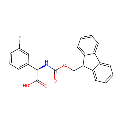 N-FMOC-R-3-氟苯甘氨酸结构图