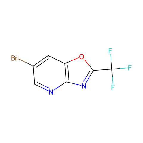 6-Bromo-2-(trifluoromethyl)oxazolo[4,5-b]pyridine结构图