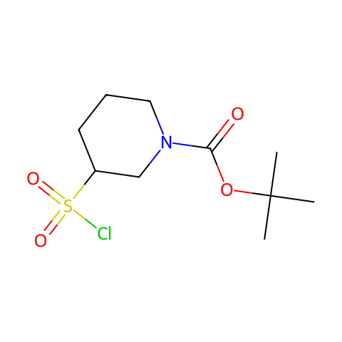 tert-Butyl 3-(chlorosulfonyl)piperidine-1-carboxylate结构图