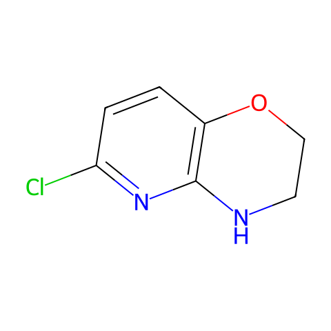 6-chloro-3,4-dihydro-2H-pyrido[3,2-b][1,4]oxazine结构图