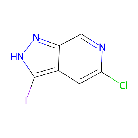 5-氯-3-碘-1H-吡唑并[3,4-c]吡啶结构图