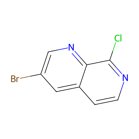 3-溴-8-氯-1,7-萘啶结构图