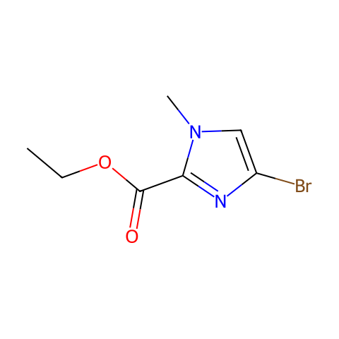 4-BroMo-1-Methyl-1H-iMidazole-2-carboxylic acid ethyl ester结构图