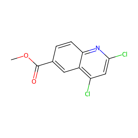 methyl 2,4-dichloroquinoline-6-carboxylate结构图