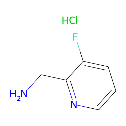 2-(氨基甲基)-3-氟吡啶盐酸盐结构图