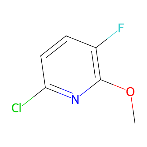 6-chloro-3-fluoro-2-methoxy-pyridine结构图