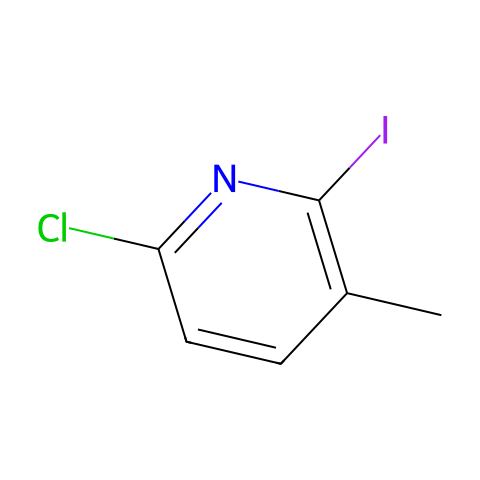 6-Chloro-2-iodo-3-methylpyridine结构图