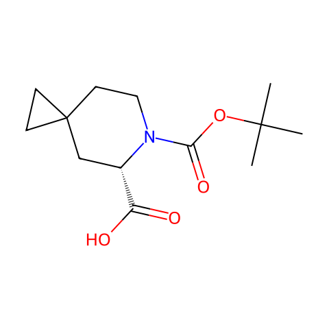 (5S)-6-[(tert-butoxy)carbonyl]-6-azaspiro[2.5]octane-5-carboxylic acid结构图