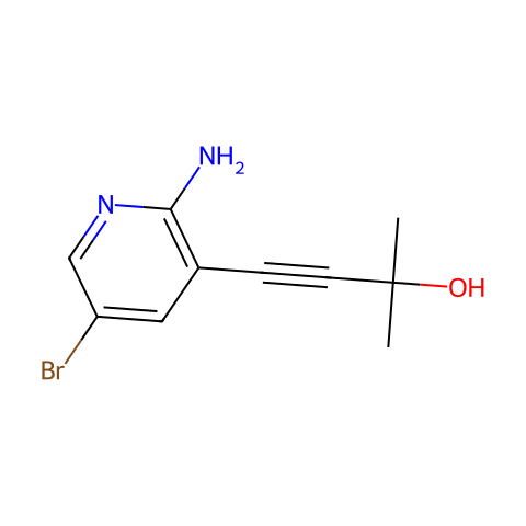 4-(2-Amino-5-bromo-3-pyridinyl)-2-methyl-3-butyn-2-ol结构图