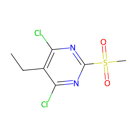 4,6-二氯-5-乙基-2-(甲基磺酰基)嘧啶结构图