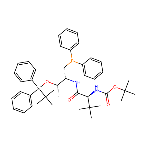 O-TBDPS-D-THR-N-BOC-L-TERT-LEU-二苯基膦结构图