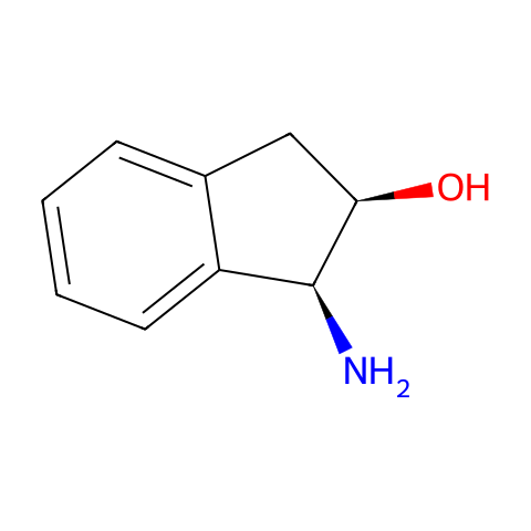 (1S,2R)-(-)-1-氨基-2-茚醇结构图