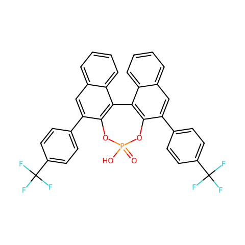 (S)-3,3'-双(4-三氟甲基苯基)-1,1'-联萘酚膦酸酯结构图