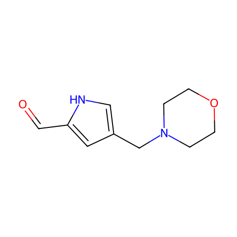 4-(MorpholinoMethyl)-1H-pyrrole-2-carbaldehyde结构图