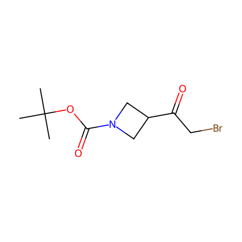 tert-butyl 3-(2-bromoacetyl)azetidine-1-carboxylate结构图