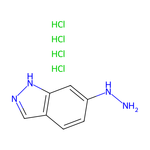 6-Hydrazinyl-1H-indazole tetrahydrochloride结构图
