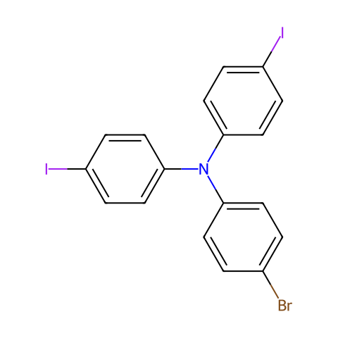 4-溴-N,N-双(4-碘苯基)苯胺结构图