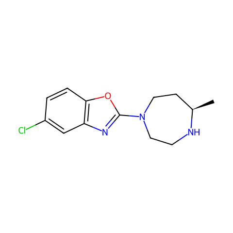 (R)-5-chloro-2-(5-methyl-1,4-diazepan-1-yl)benzo[d]oxazole结构图