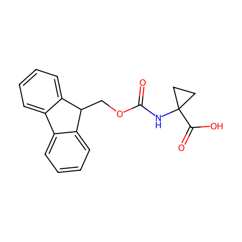 N-FMOC-1-氨基环丙烷羧酸结构图