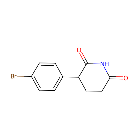 3-(4-bromophenyl)piperidine-2,6-dione结构图