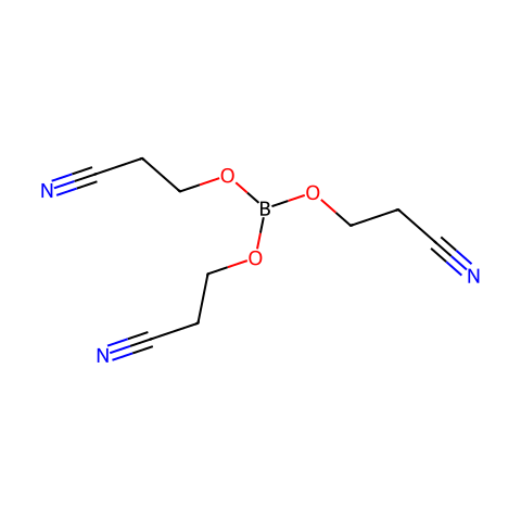 三(2-氰乙基)硼酸酯结构图