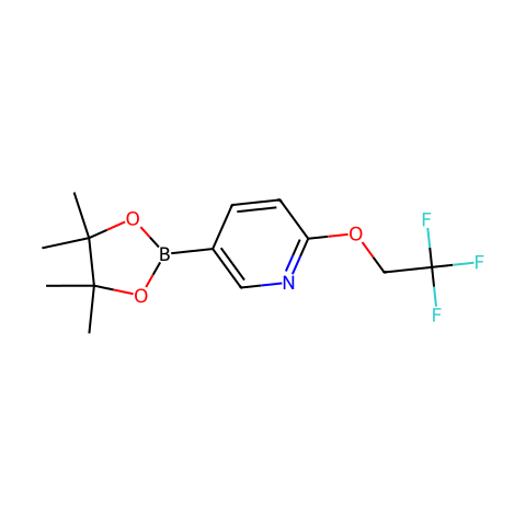 5-(4,4,5,5-Tetramethyl-1,3,2-dioxaborolan-2-yl)-2-(2,2,2-trifluoroethoxy)pyridine结构图