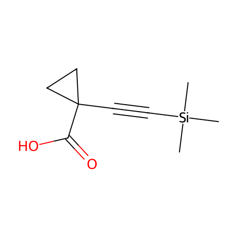 Cyclopropanecarboxylic acid, 1-[2-(trimethylsilyl)ethynyl]-结构图