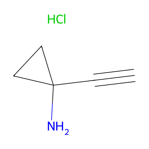 1-Ethynylcyclopropanamine (hydrochloride)结构图