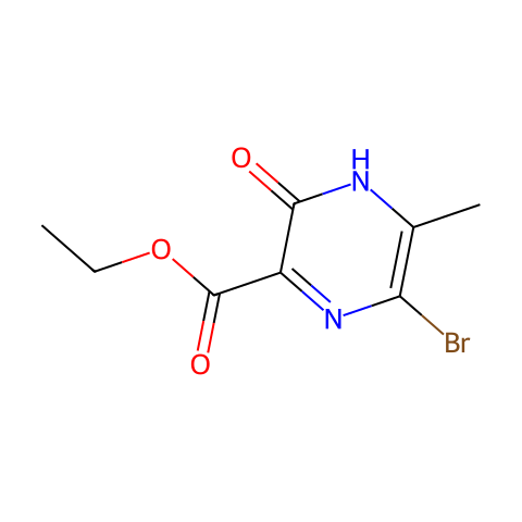ethyl 6-bromo-3-hydroxy-5-methyl-pyrazine-2-carboxylate结构图
