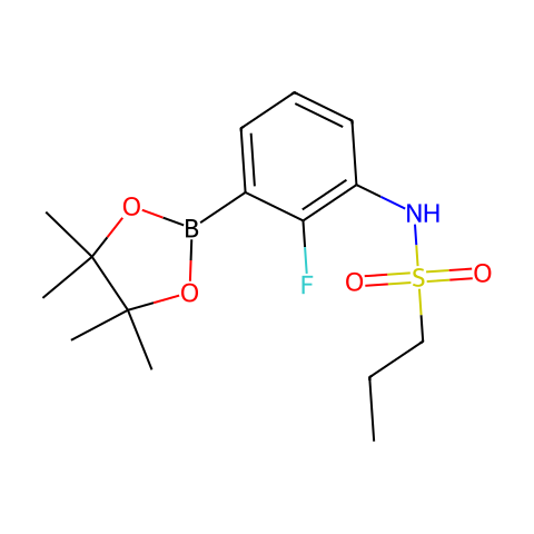 N-(2-Fluoro-3-(4,4,5,5-tetramethyl-1,3,2-dioxaborolan-2-yl)phenyl)propane-1-sulfonamide结构图