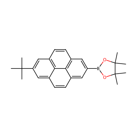2-[7-(叔丁基)芘-2-基]-4,4,5,5-四甲基-1,3,2-二氧杂环戊硼烷结构图