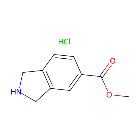 异吲哚啉-5-羧酸甲酯盐酸盐结构图