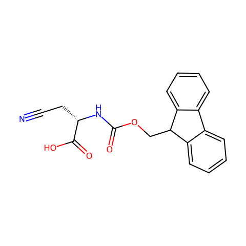 Fmoc-β-氰基-1-丙氨酸结构图