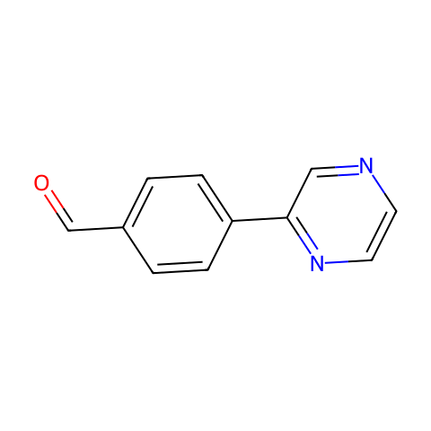 4-PYRAZIN-2-YLBENZALDEHYDE结构图