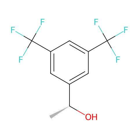 (R)-1-[3,5-双(三氟甲基)苯基]乙醇结构图